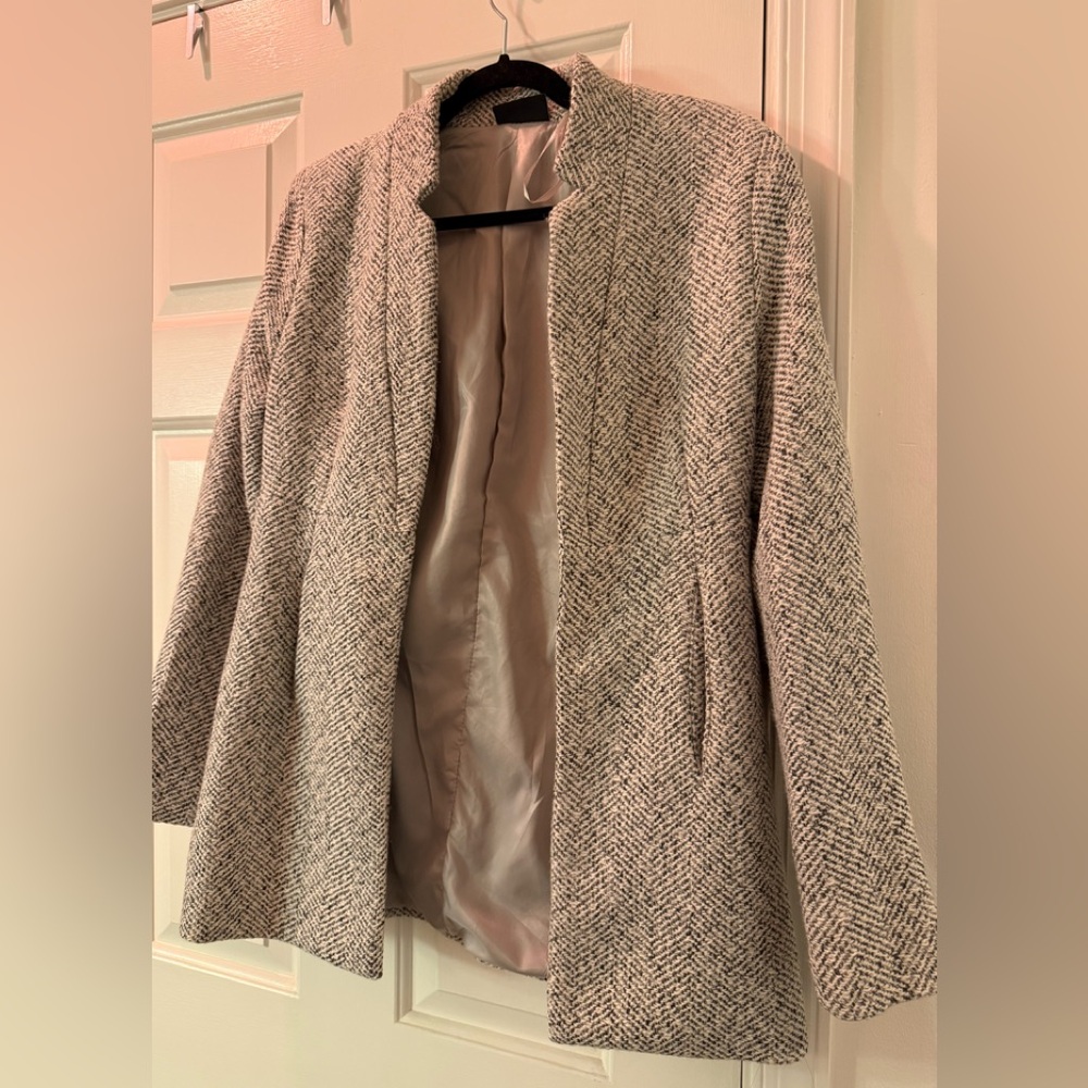 Vici Women's Classic Gray Herringbone Blazer
